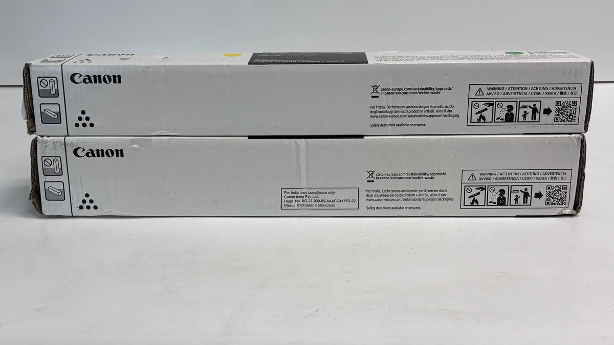 2 Genuine Canon iRC5840, C5870 Yellow and Black Toners GPR61, GPR-61Y, GPR-61K