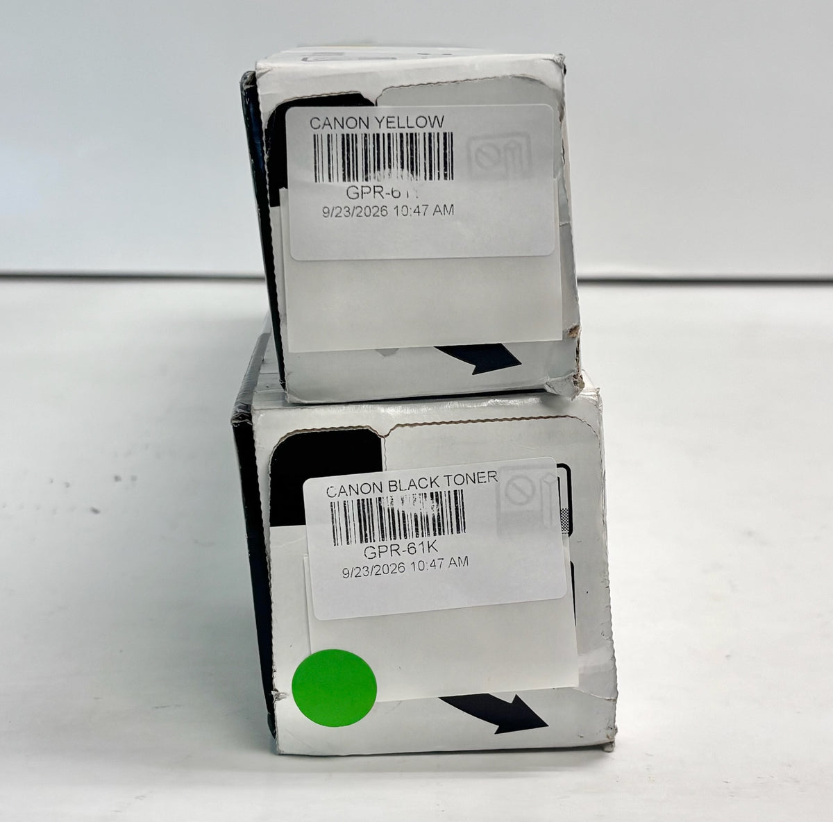 2 Genuine Canon iRC5840, C5870 Yellow and Black Toners GPR61, GPR-61Y, GPR-61K