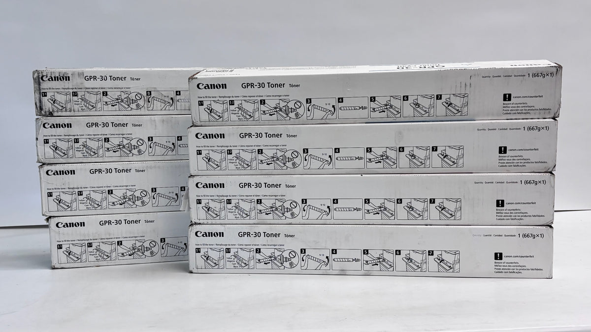 8 Genuine Canon IR C5045, C5255, C5250 CCMMYYKK Toners GPR-30