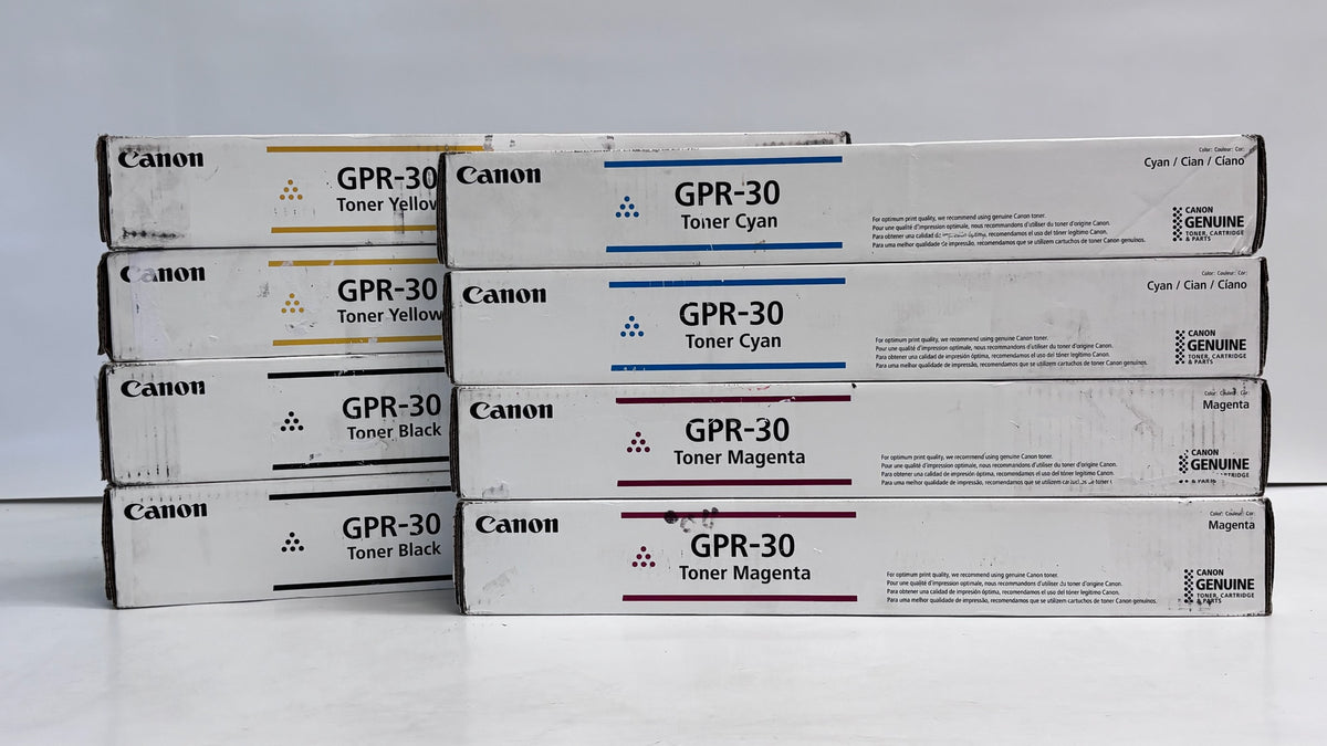 8 Genuine Canon IR C5045, C5255, C5250 CCMMYYKK Toners GPR-30