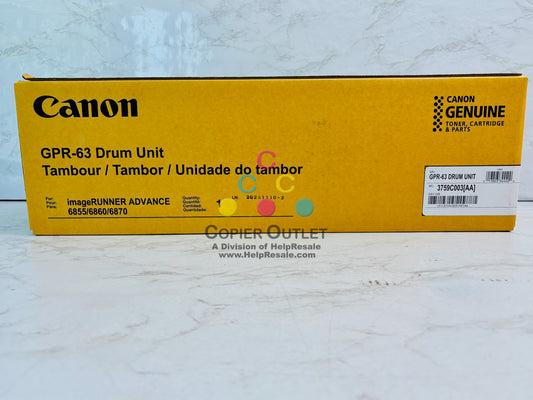 Genuine Canon iR Advance 6855, 6860 Drum Unit GPR 63, GPR63