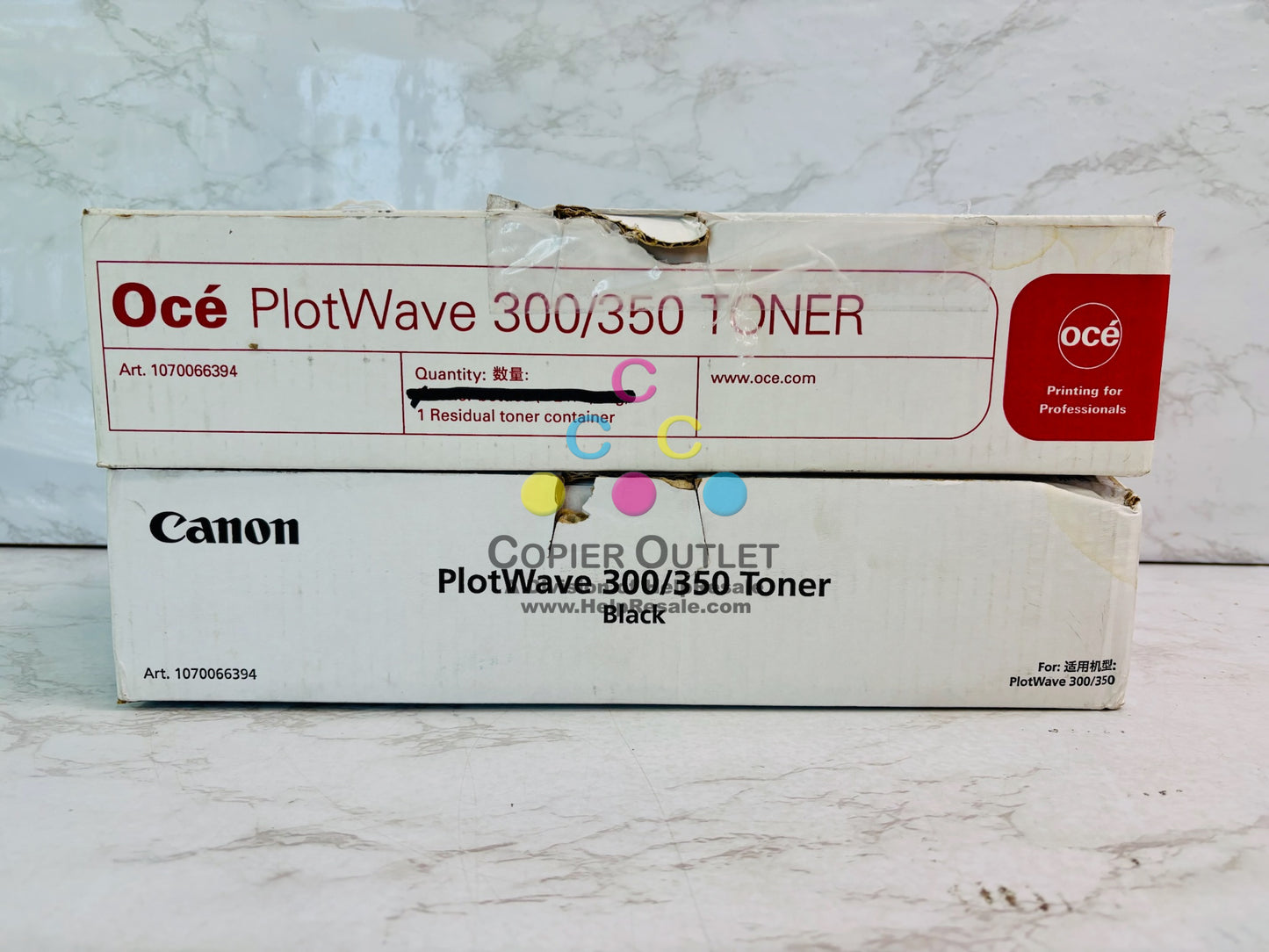 3 Genuine Oce/Canon Open OEM PlotWave 300 Black Toner 6826B001, 1070066394