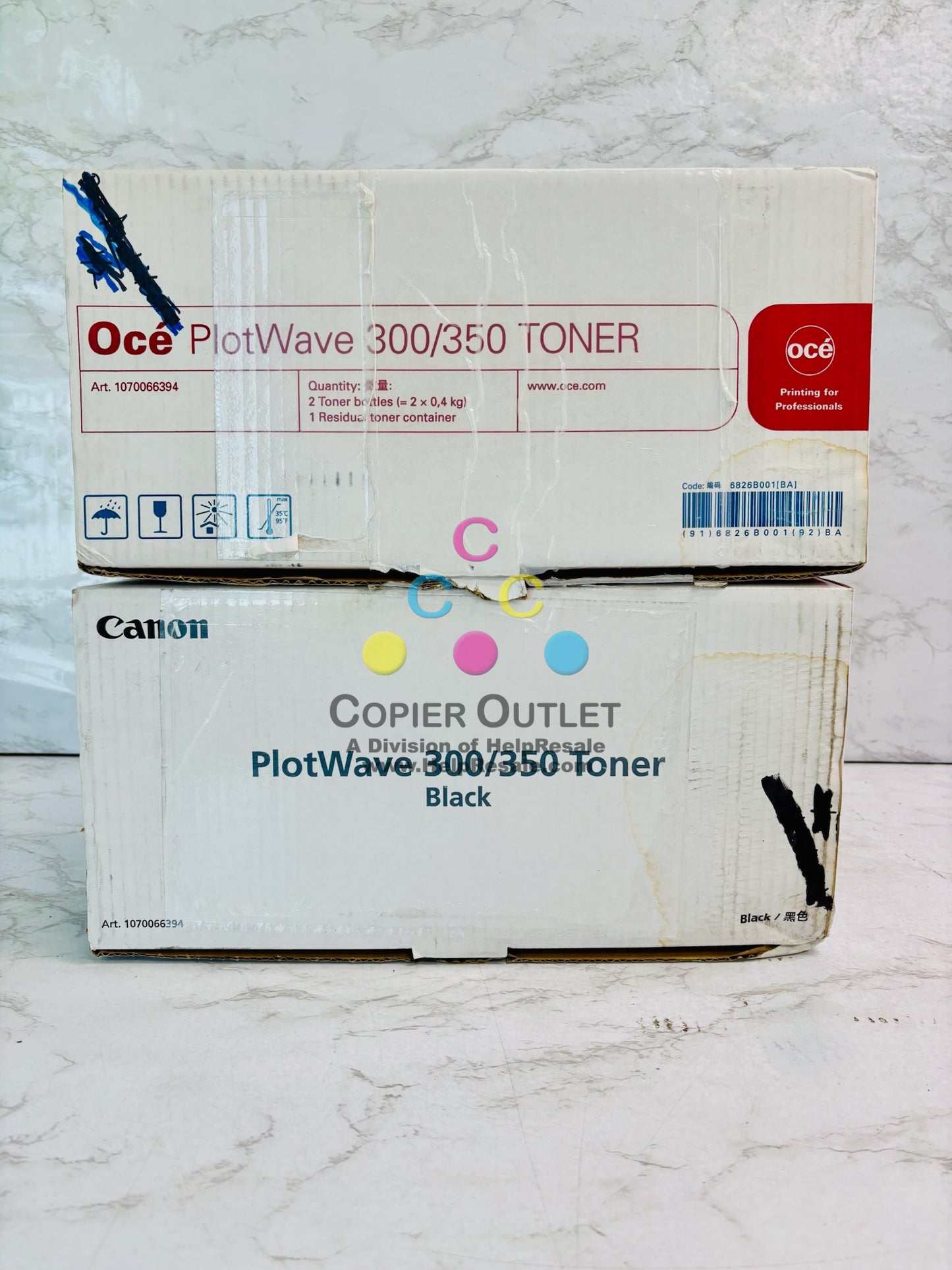 3 Genuine Oce/Canon Open OEM PlotWave 300 Black Toner 6826B001, 1070066394