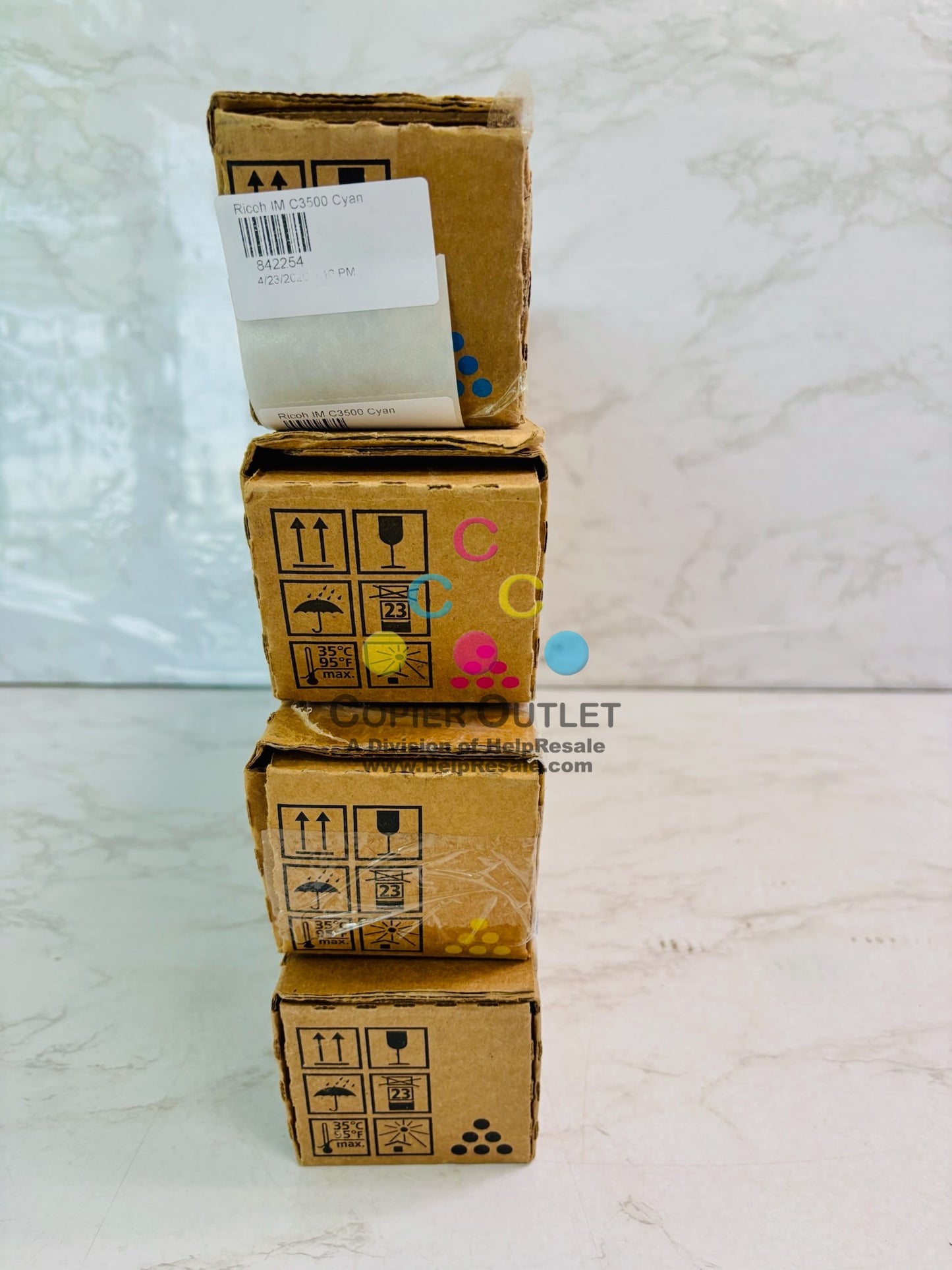 4 Cosmetic OEM  Ricoh IM C3000 Cyan, Magenta, Yellow & Black Toner 842251,52,53,54