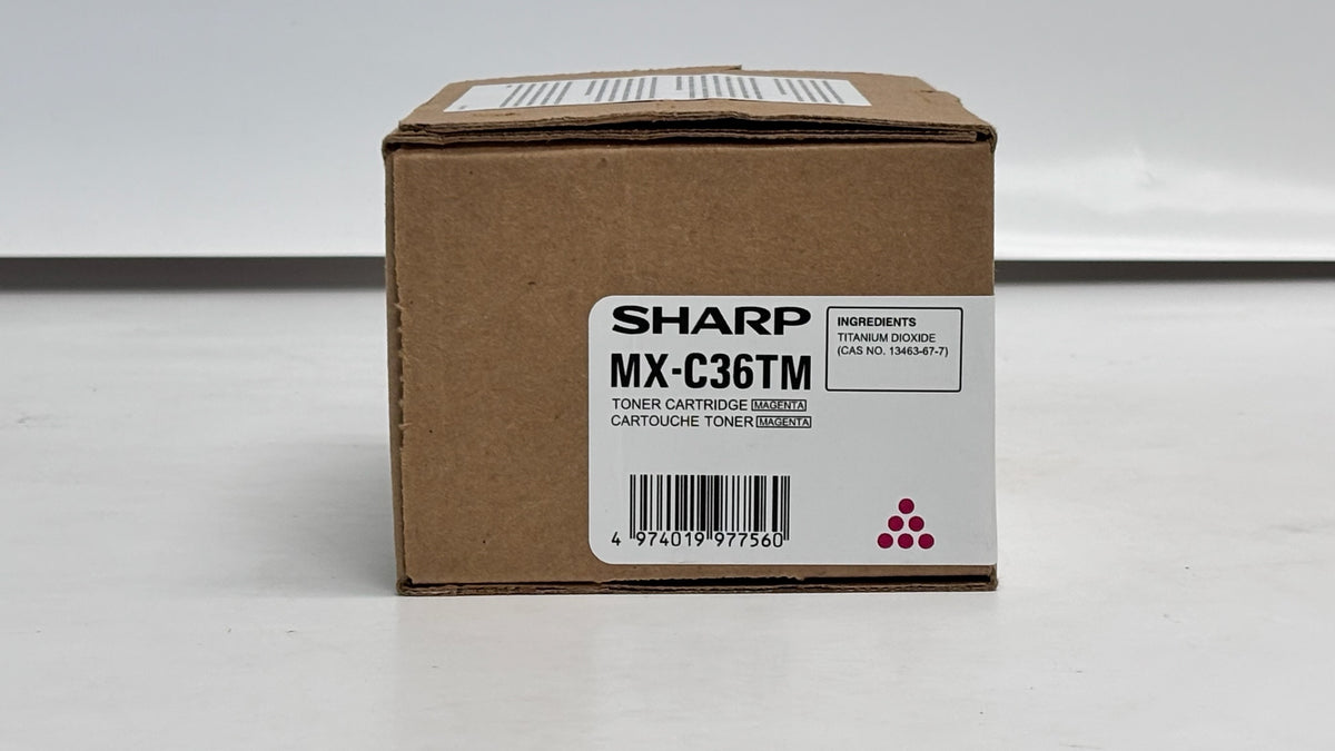 Open Genuine Sharp MX-C358F, MX-C428P Magenta Toner MX-C36TM (Sealed Bag)