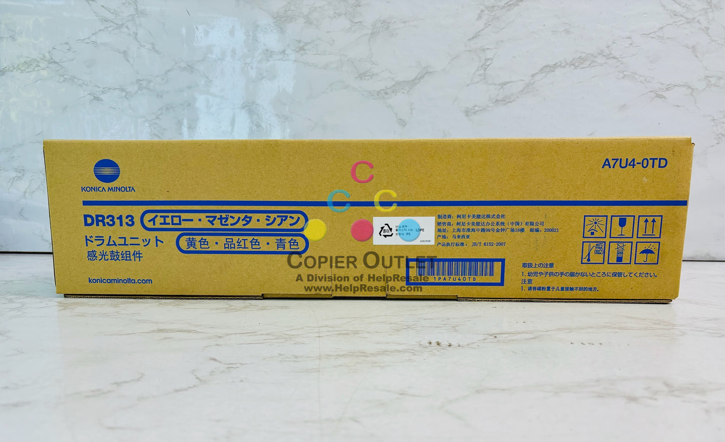 Genuine Konica Minolta BizHub C258, C308 CMY Drum Unit DR313, A7U4-0TD