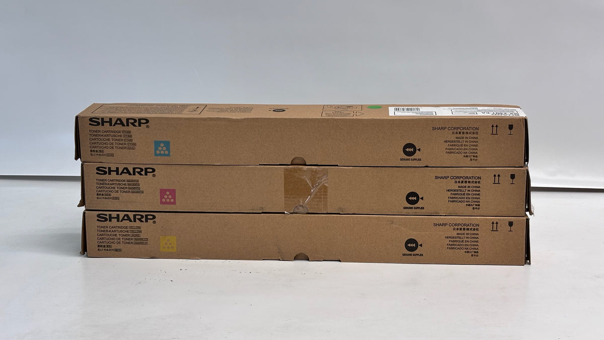 3 Genuine Sharp MX-3116N, MX-2310U Cyan, Magenta, Yellow Toners MX-23NT