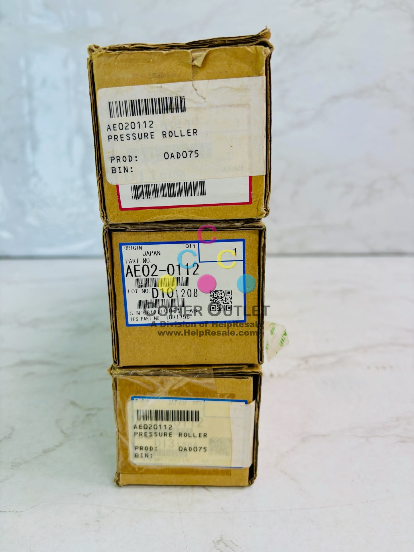 3 Open Genuine Ricoh Aficio 1060, 1075 Lower Fuser Pressure Roller AE02-0112,AE020112