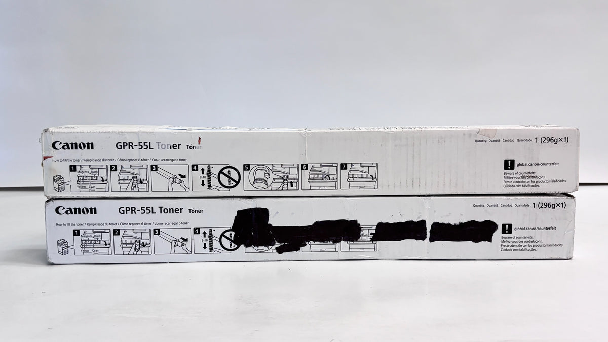 2 Open Genuine Canon iRA C5535,C5540 Cyan & Yellow Toners GPR-55LC, GPR-55LY
