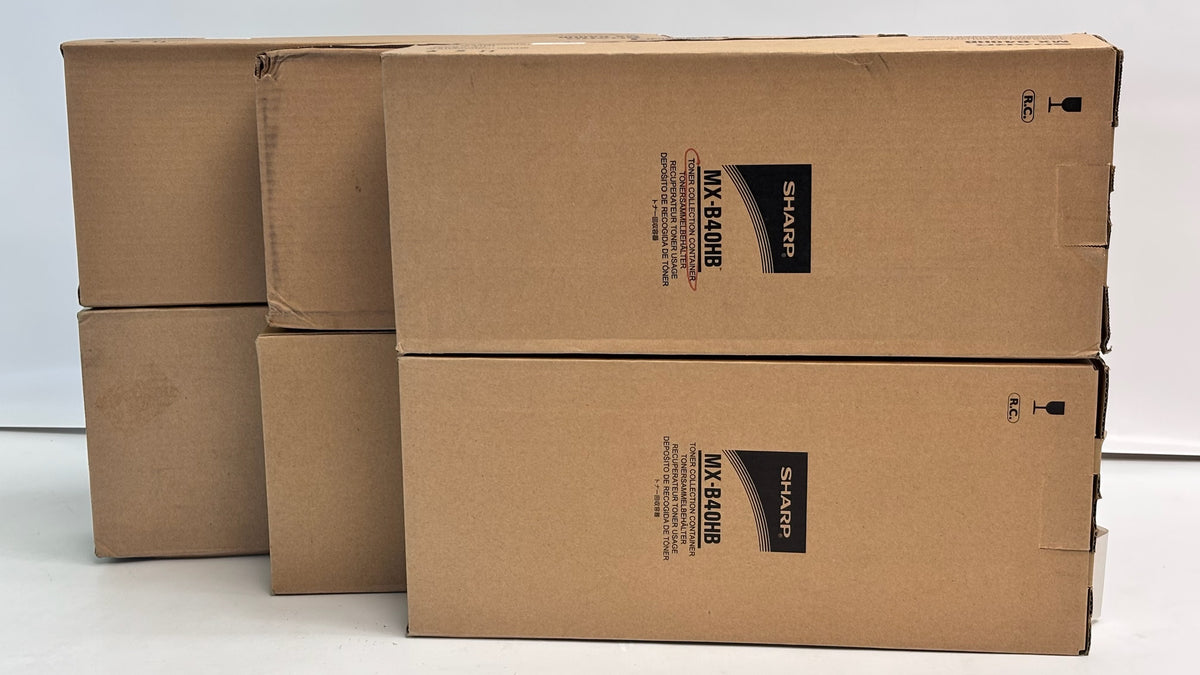 6 Genuine Sharp MX-B400P, MX-C400P Waste Toner Containers MX-B40HB, MXB40HB