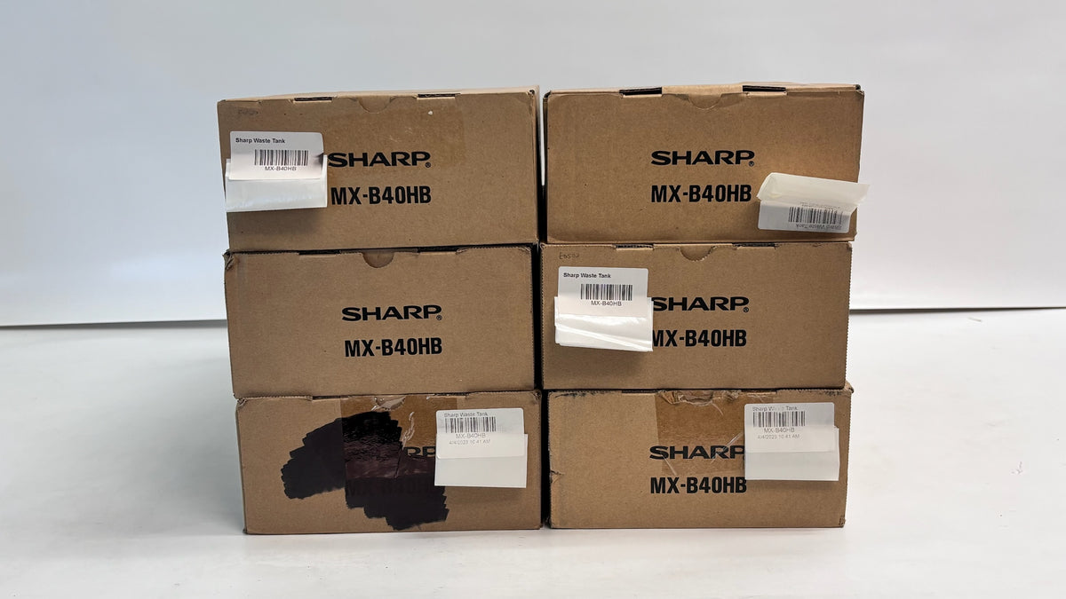 6 Genuine Sharp MX-B400P, MX-C400P Waste Toner Containers MX-B40HB, MXB40HB