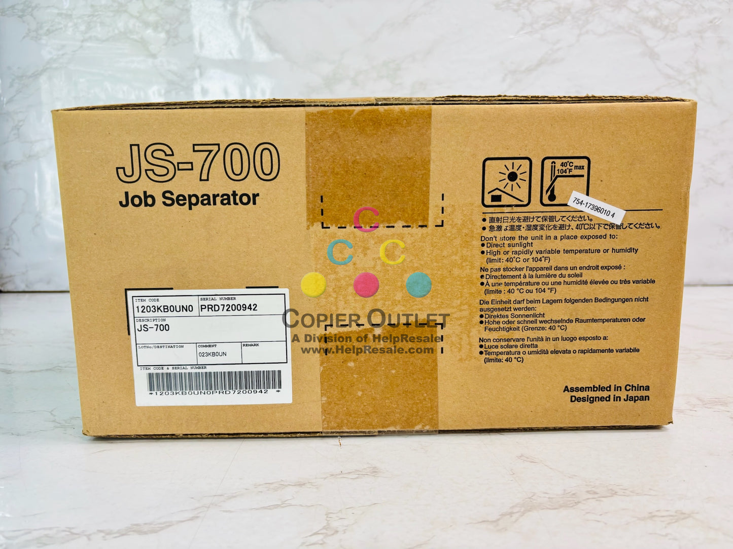 Genuine Kyocera DF720, DF780 Switch Back Sensor Right Cover JS-700, 1203KB0UN0