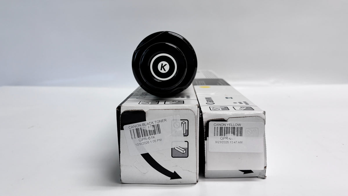 2 Open Box Genuine Canon iRC5840, C5870 Yellow and Black Toners GPR-61YK (Open Black)