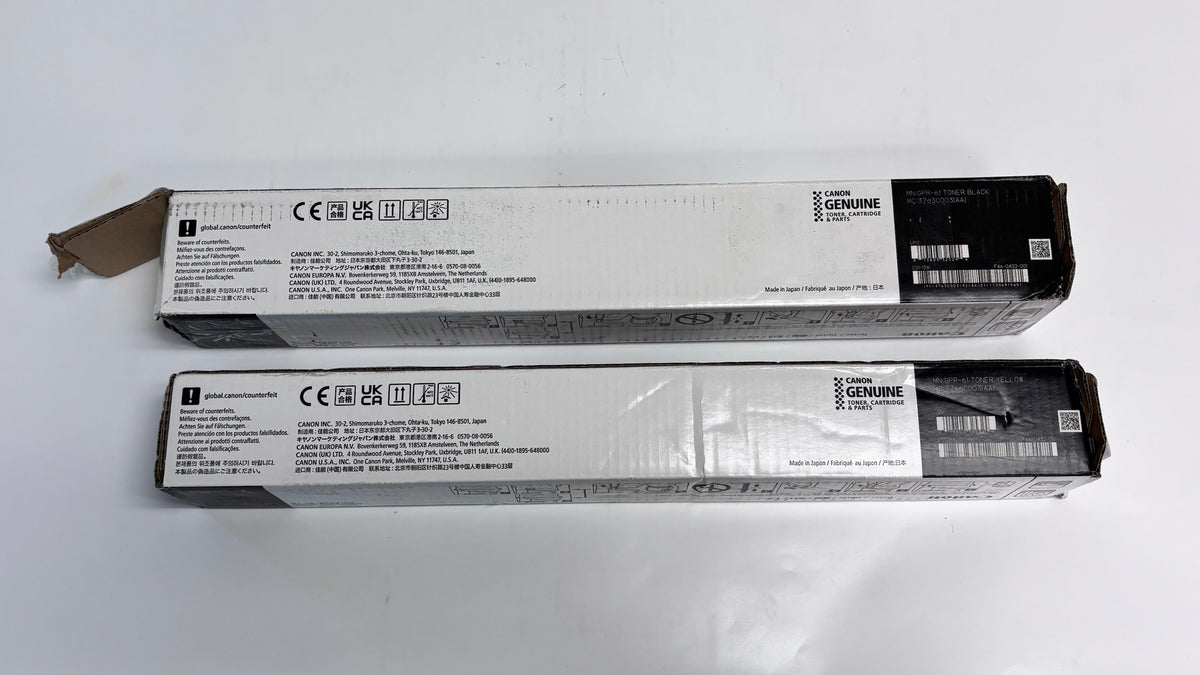 2 Open Box Genuine Canon iRC5840, C5870 Yellow and Black Toners GPR-61YK (Open Black)