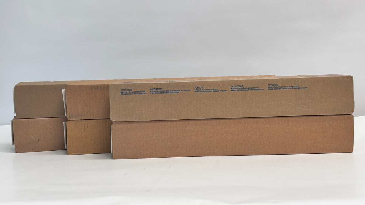 6 Genuine Konica C454e,C554 Cyan, Mag & Yellow Toners TN512 CCMYYY (Plain Box)