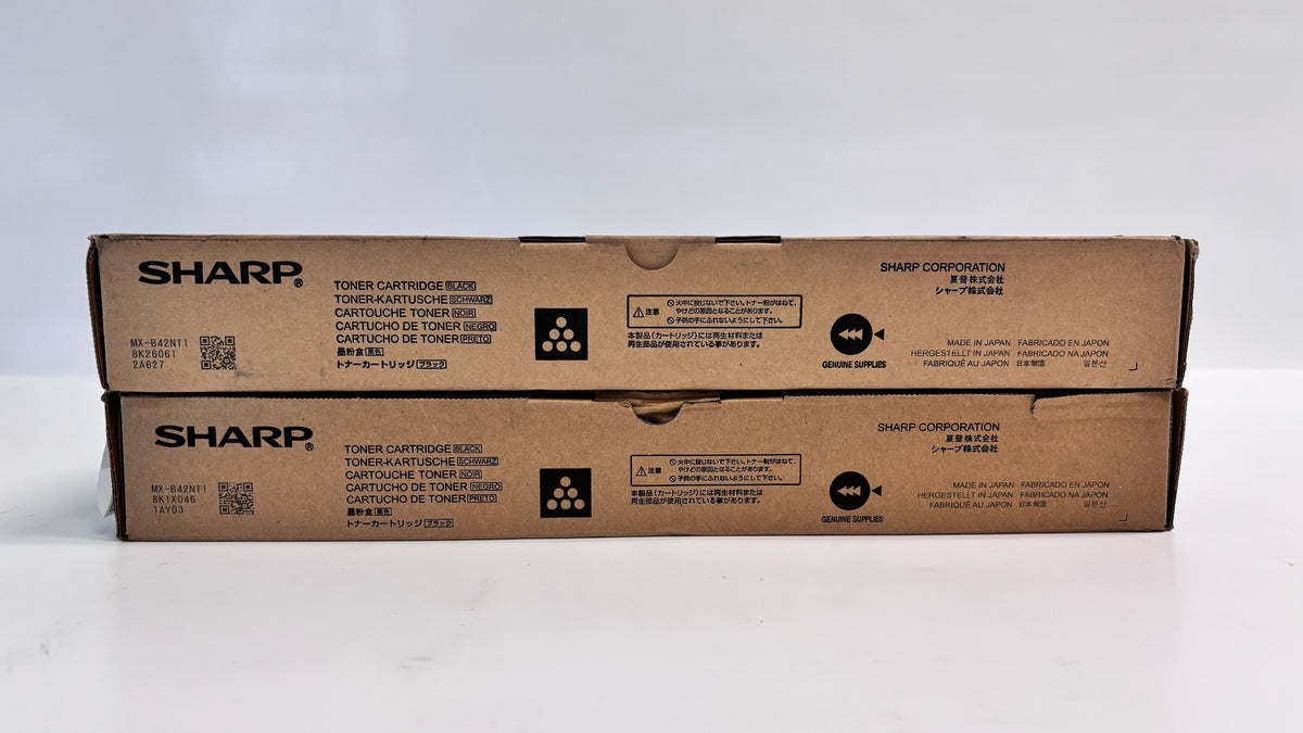 2 Genuine Sharp MX-B402, MX-B402SC Black Toners MX-B42NT1