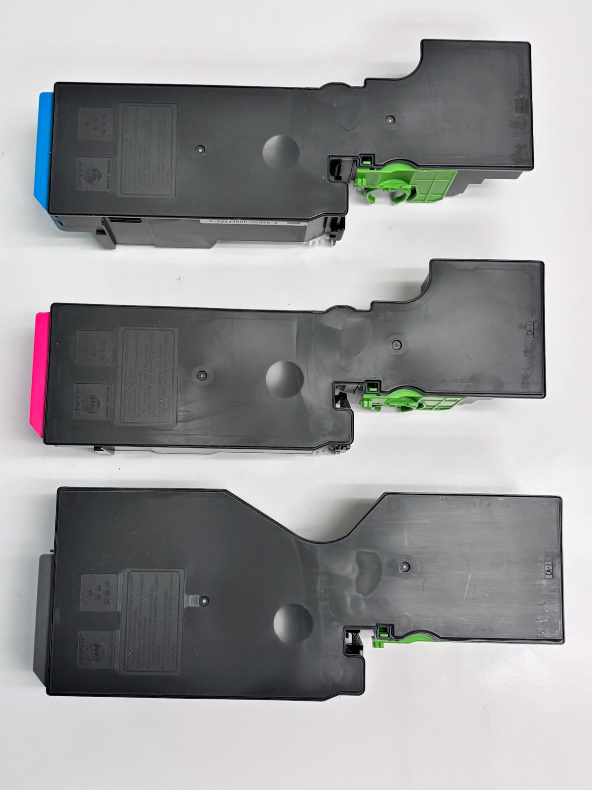 3 Genuine Sharp BPC131PW, BPC131WD Cyan, Magenta & Black Toner BP-C10NT-CA,MA,BA
