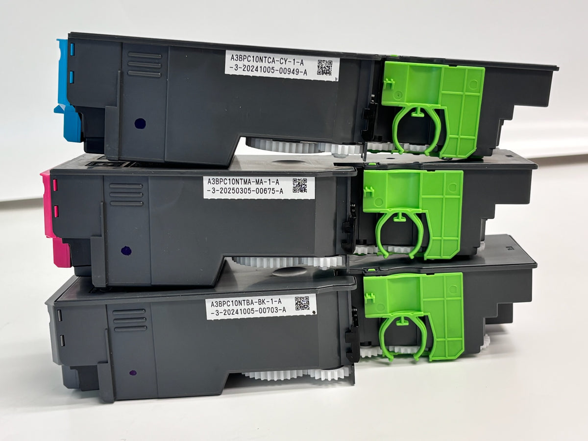 3 Genuine Sharp BPC131PW, BPC131WD Cyan, Magenta & Black Toner BP-C10NT-CA,MA,BA