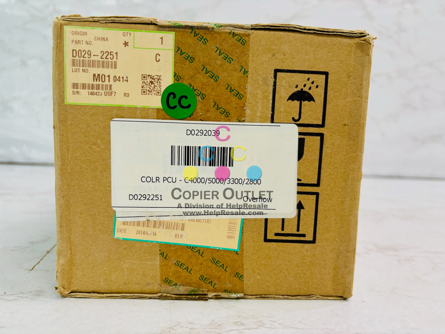 Genuine Ricoh Aficio MP C2800, C2800SPF Color Drum Unit D029-2251, D0292251