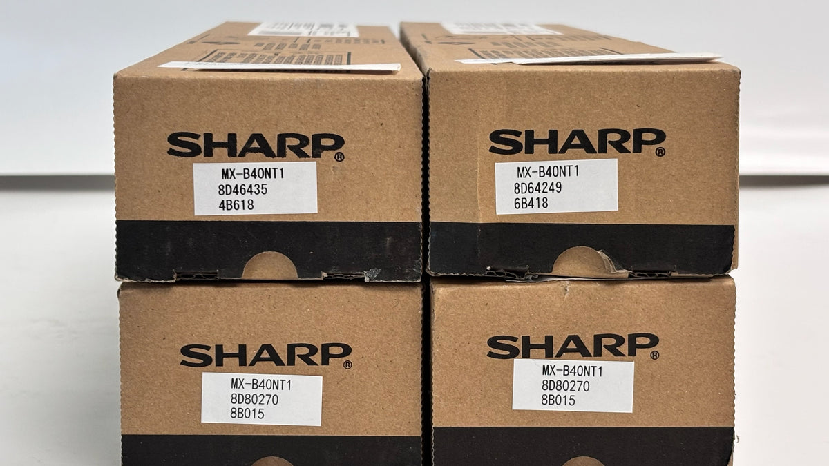 Lot of 4 Genuine Sharp MX-B400P, MX-B401 Black Toners MX-B40NT1