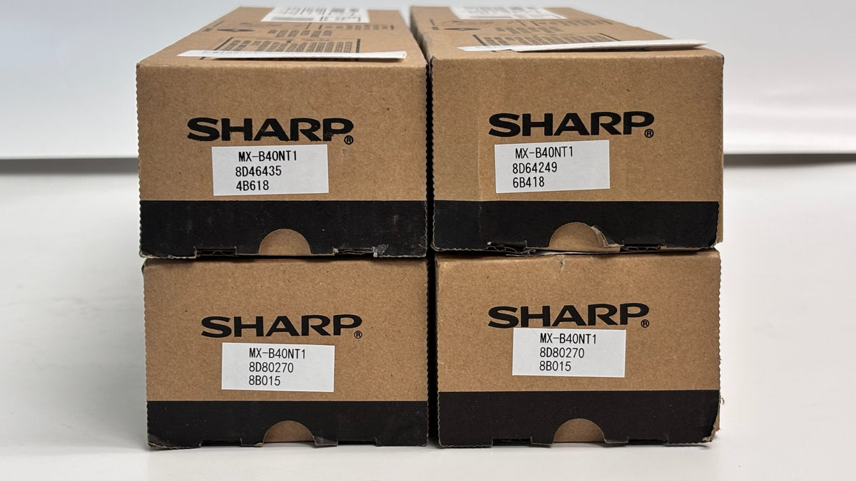 Lot of 4 Genuine Sharp MX-B400P, MX-B401 Black Toners MX-B40NT1