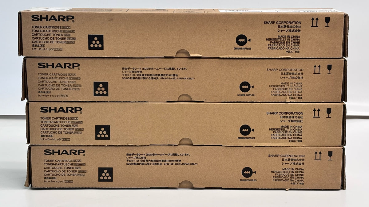 Lot of 4 Genuine Sharp MX-B400P, MX-B401 Black Toners MX-B40NT1