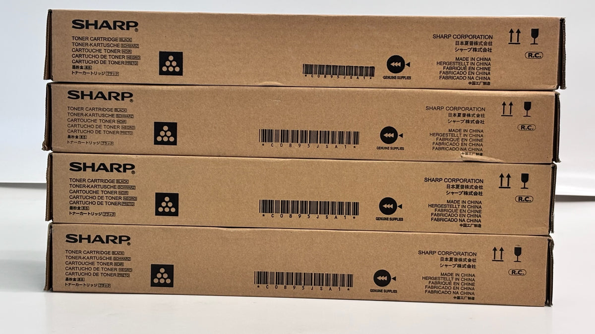 Lot of 4 Genuine Sharp MX-B400P, MX-B401 Black Toners MX-B40NT1