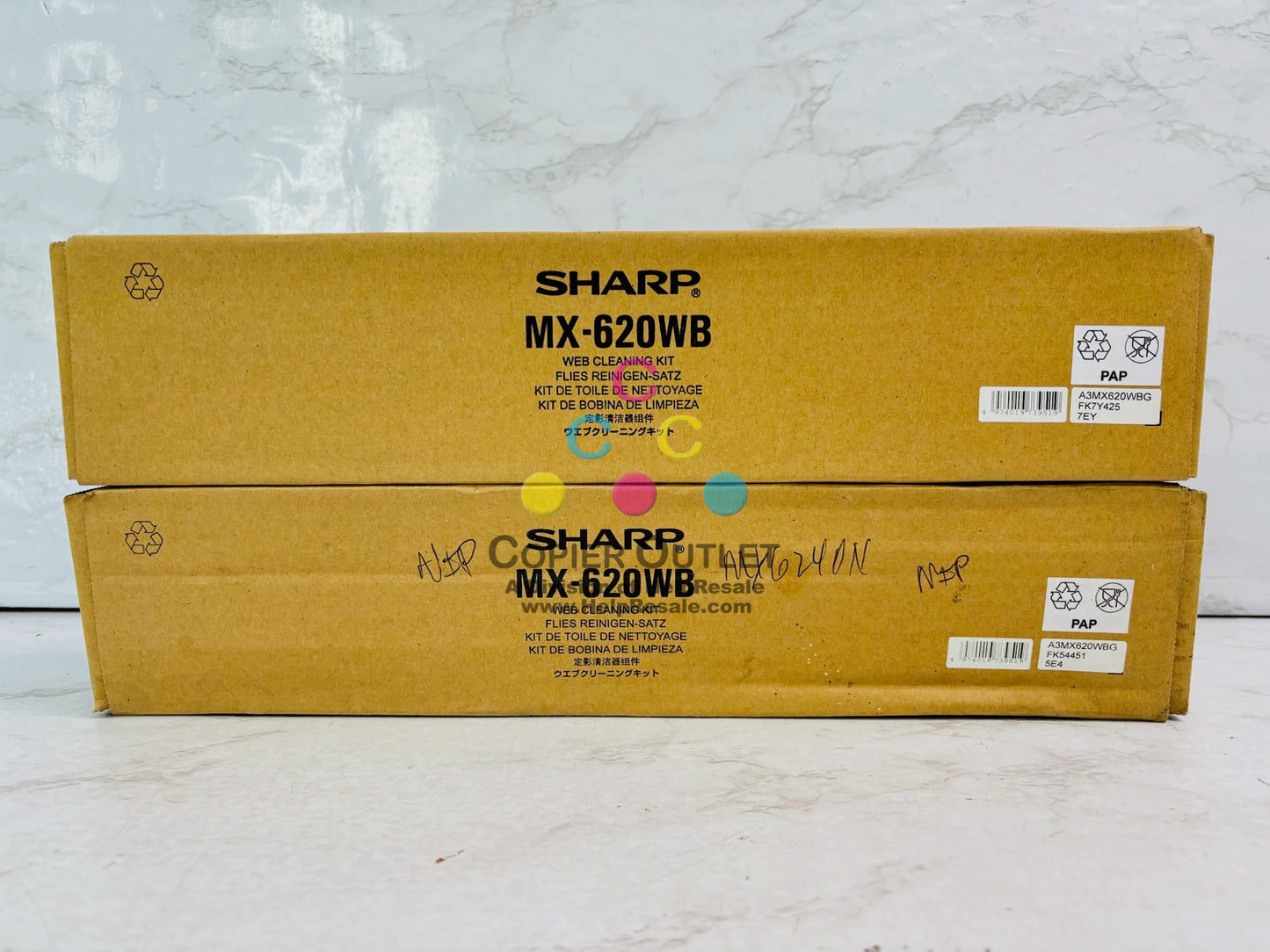 2 Genuine Sharp MX-6240N, MX-6500N Web Cleaning Kit MX-620WB