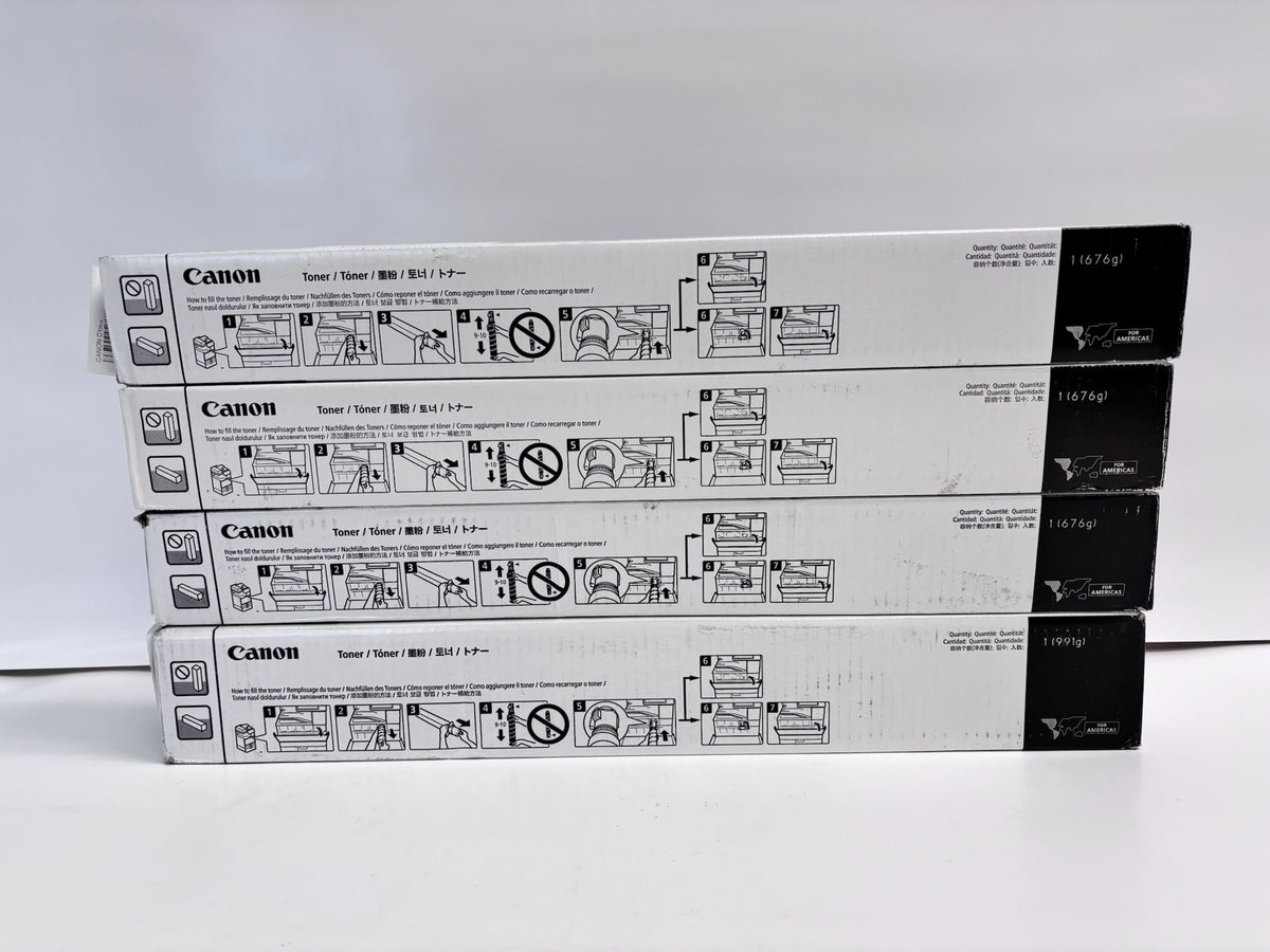 4 Genuine Canon iR Adv C5840i,C5850i Cyan, Yellow & Black Toner GPR-61 CCYK (Bad Box)