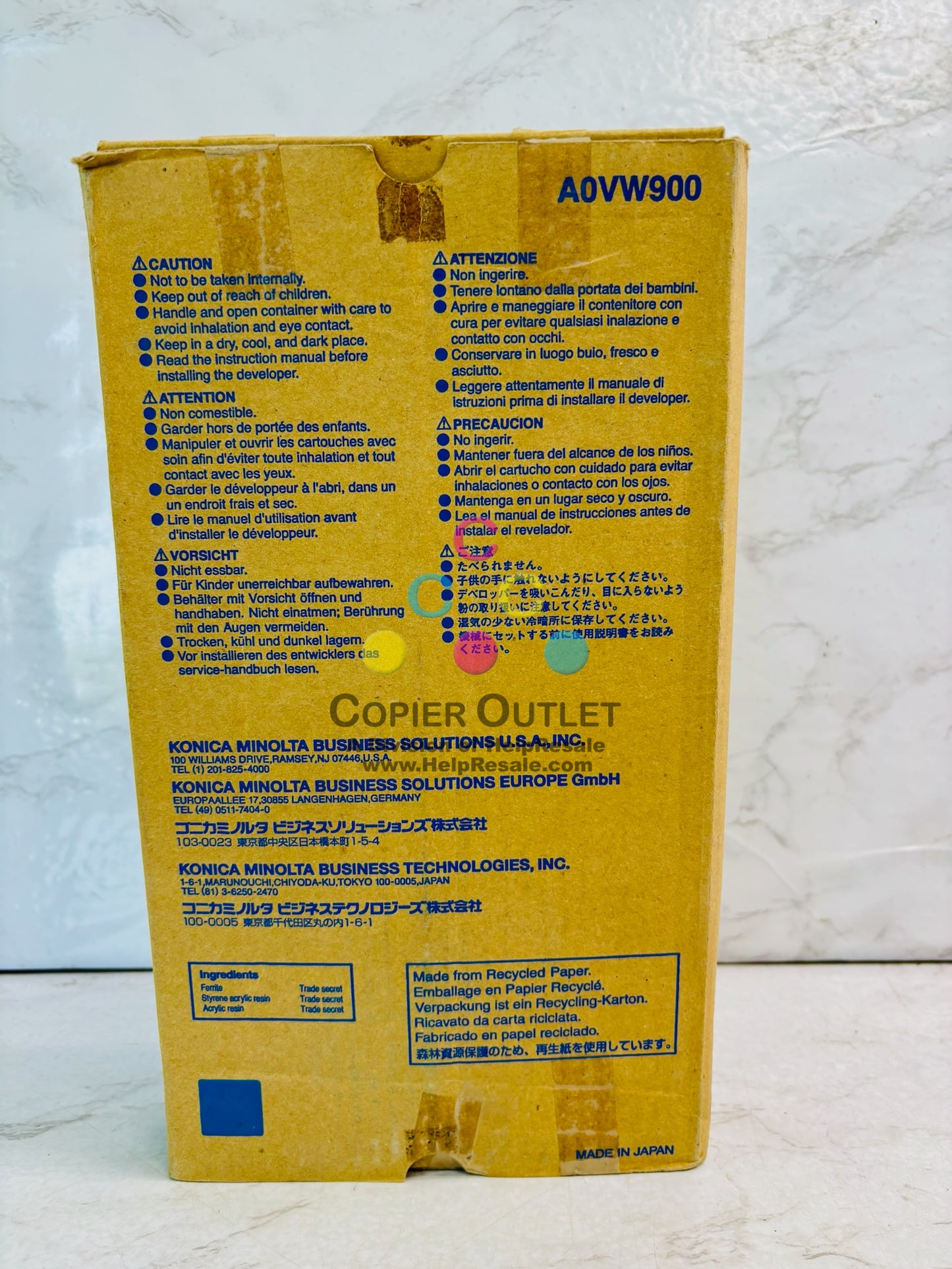 Open Genuine Konica Minolta BizHub Press C6000, C7000 Cyan Developer DV611C