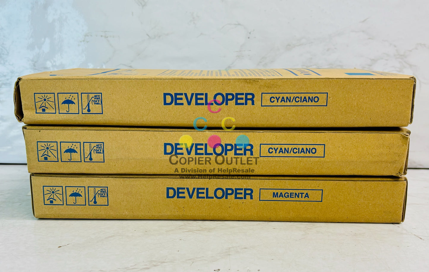 3 Open Genuine Konica BizHub Pro 500 Cyan & Magenta Developer DV510 CCM