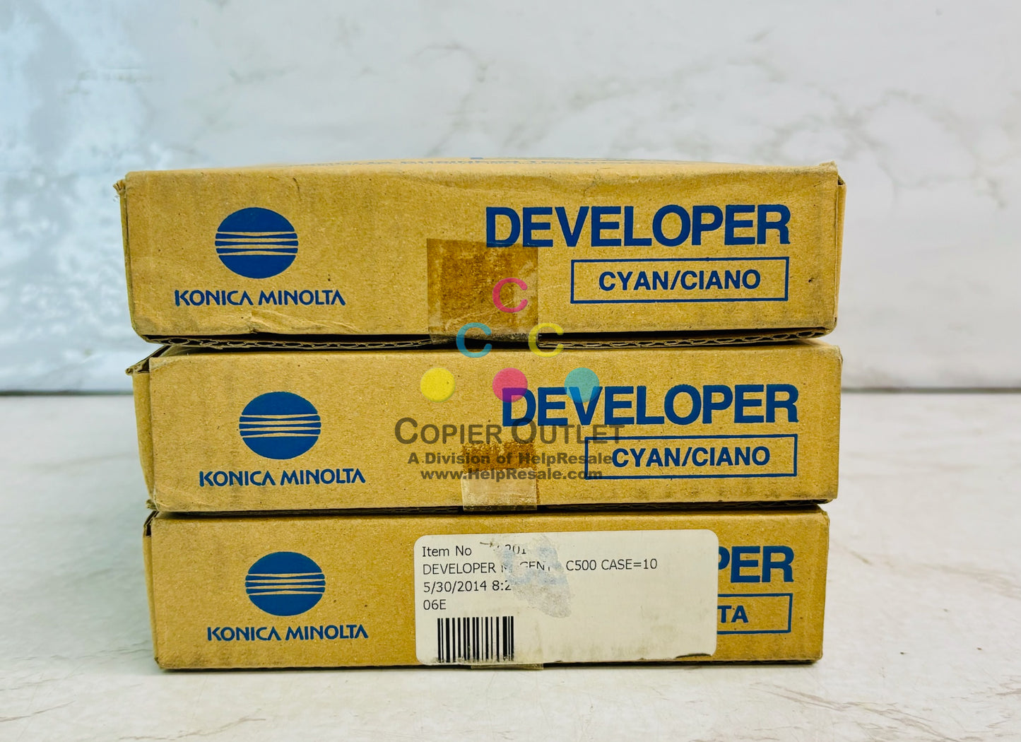 3 Open Genuine Konica BizHub Pro 500 Cyan & Magenta Developer DV510 CCM