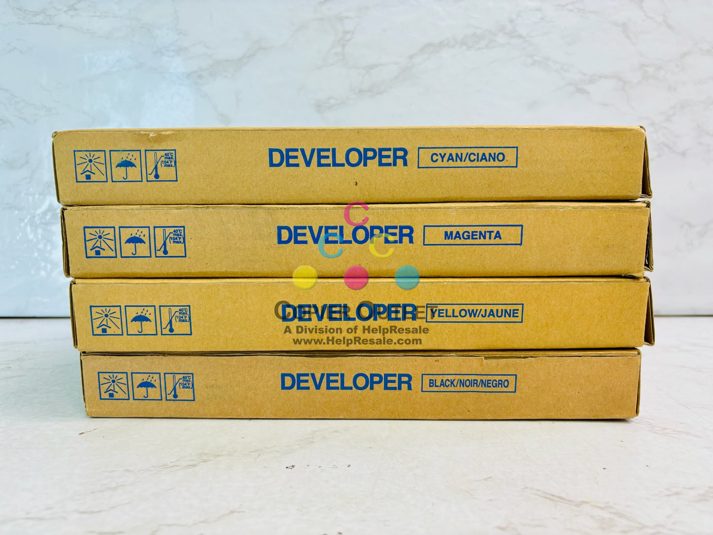 4 Open Genuine Konica BH Pro 500 Cyan,Magenta, Yellow & Black Developer DV510