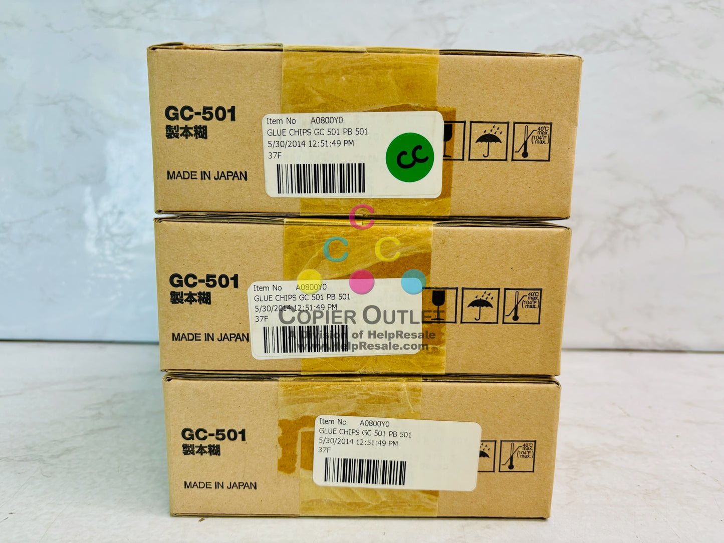 3 Genuine Konica Minolta Pro 1050P,Pro 1051 Hot Melt Glue Chip GC501 (A080WY1)
