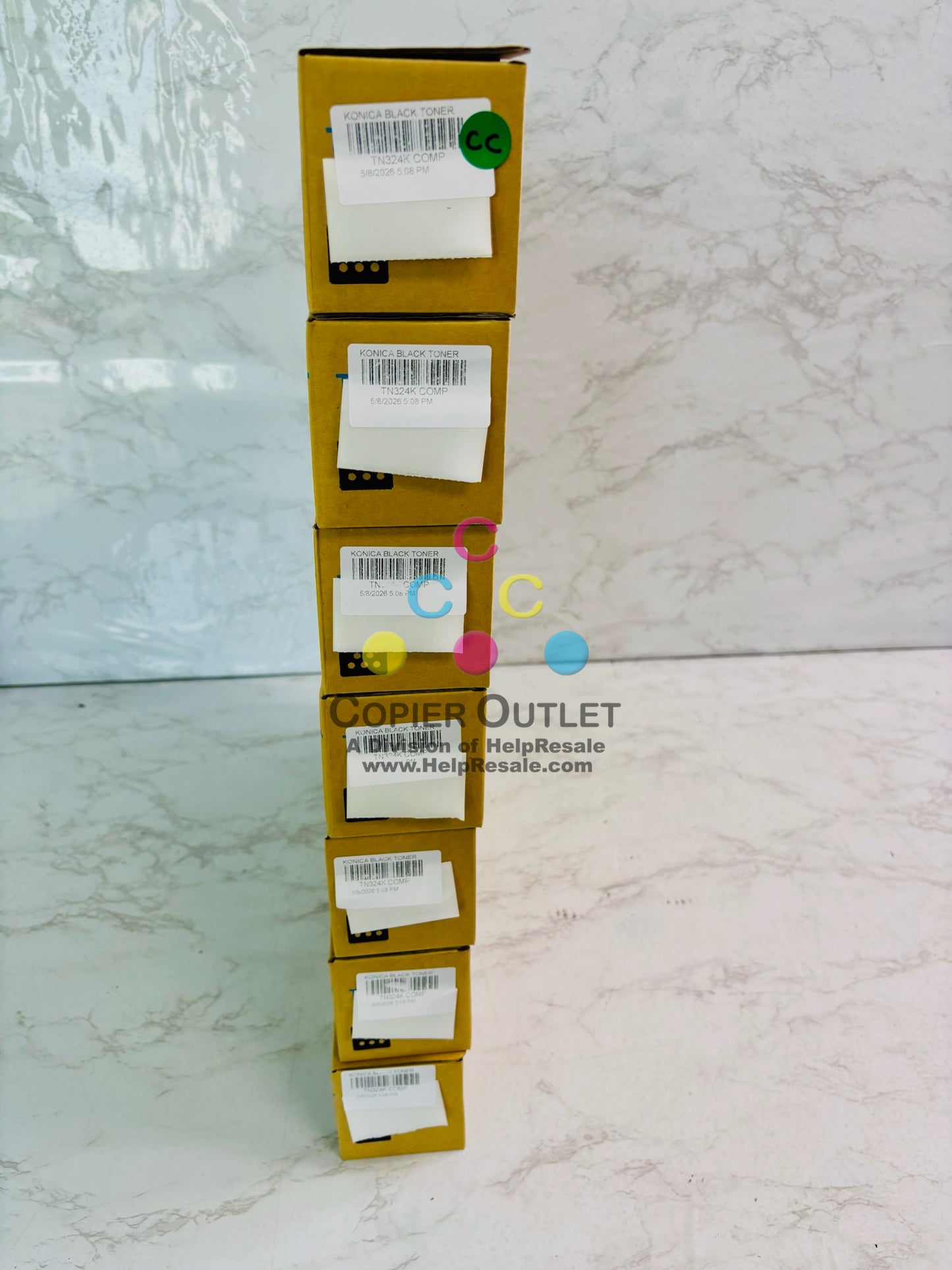 7 Unbranded BizHub C258 C308 Black Toner TN324/ TN512/ TN514