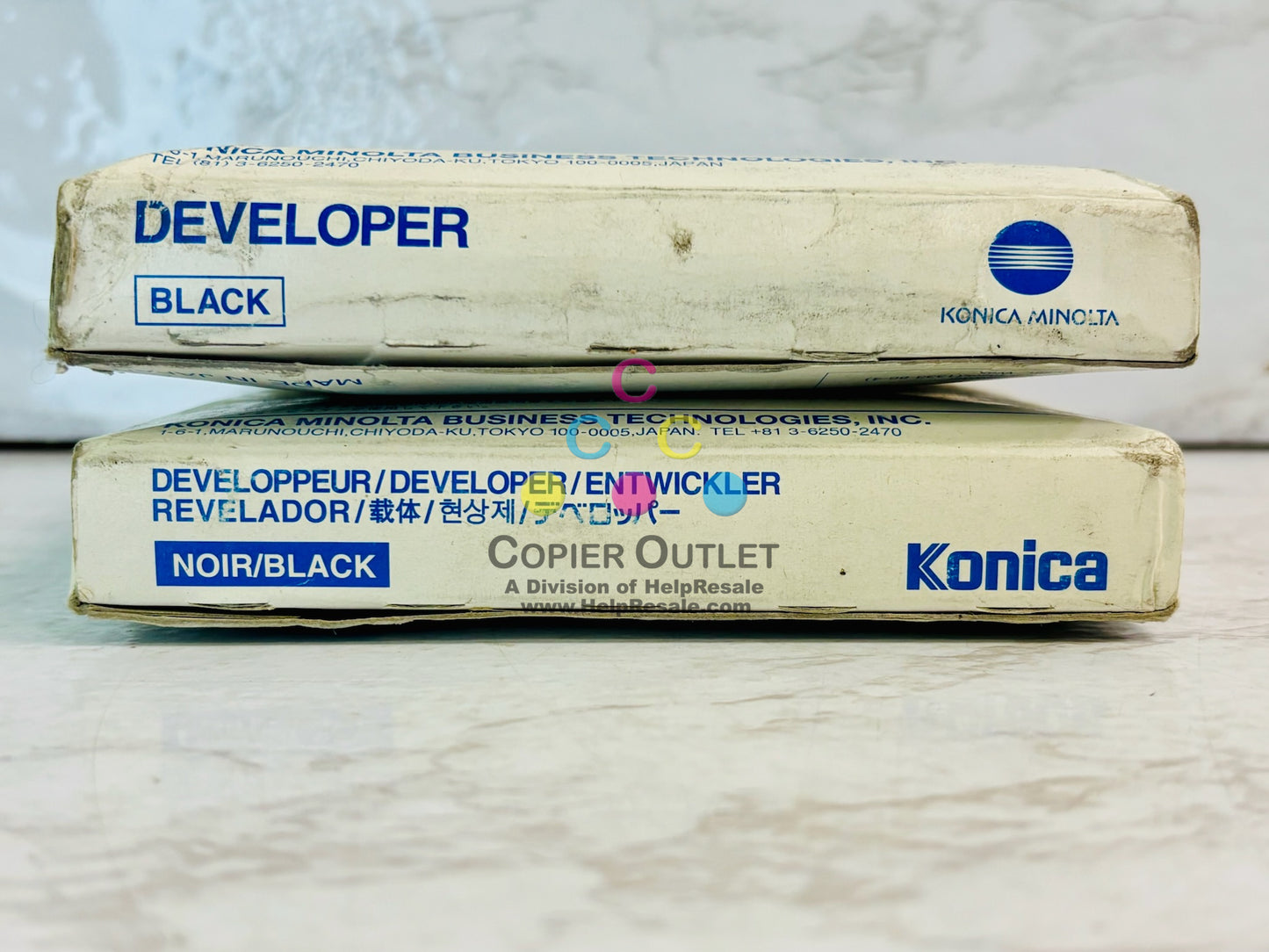 2 Open Genuine Konica 7155, 7165 Black Developer DV601 (7165),8937856,56AA30600D