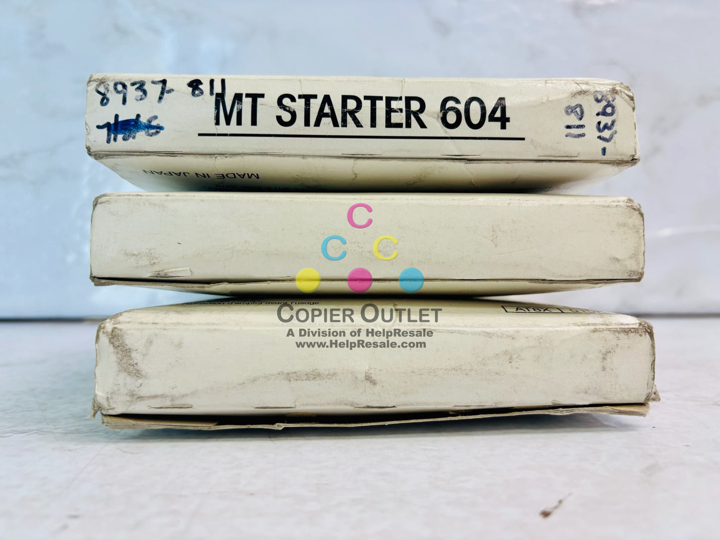 3 Genuine Konica Minolta DI 650, 7210 Black Starter MT 604 Developer, 8937-811