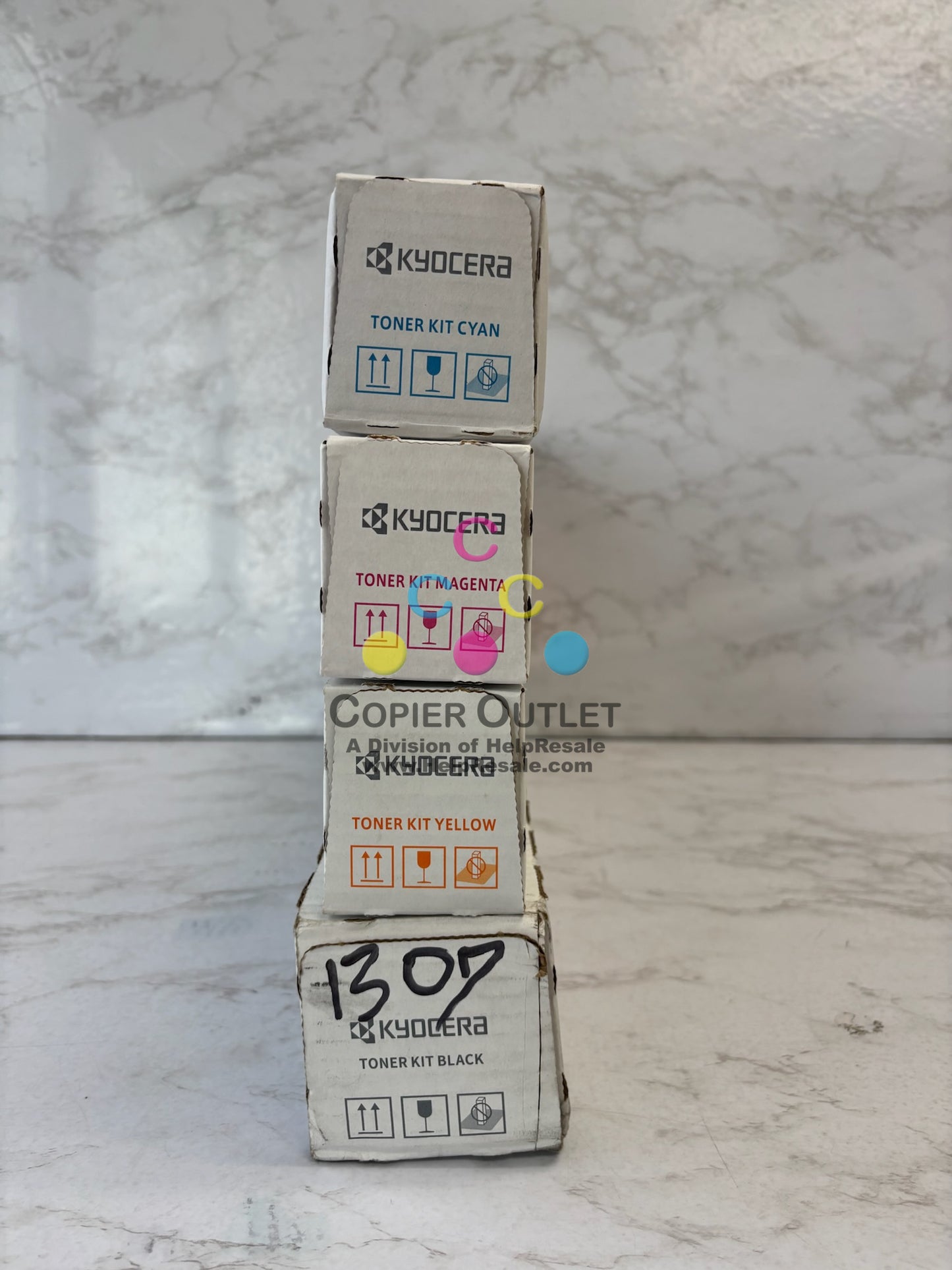 4 Genuine Kyocera TASKalfa 3554ci Cyan, Mag, Yellow & Black Toners TK-8377 CMYK
