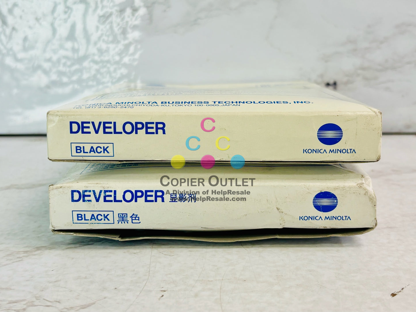 2 Open Genuine Konica Minolta Bizhub 600, 601 Black Developer DV710, 57AA306000