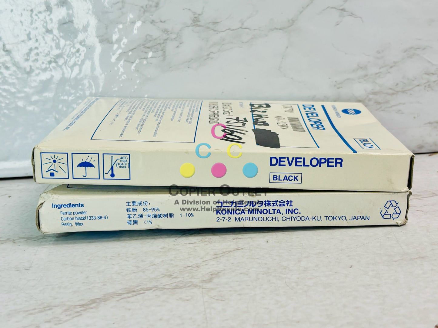 2 Open Genuine Konica Minolta Bizhub 600, 601 Black Developer DV710, 57AA306000