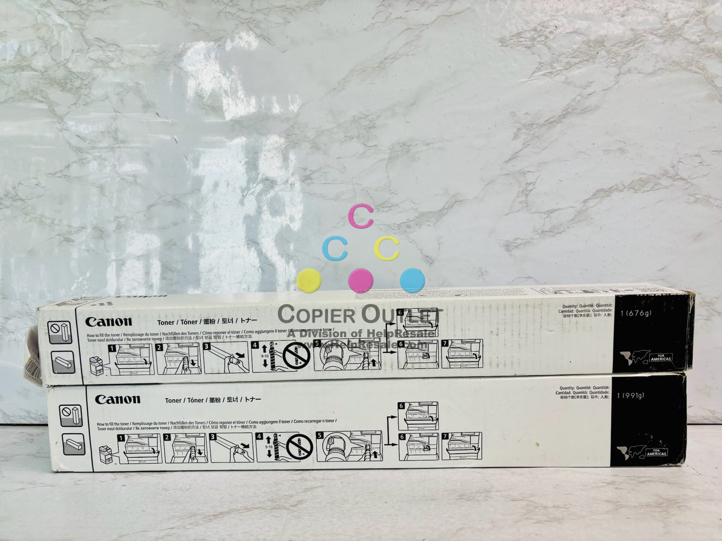 2 Open Genuine Canon iR Advance C5840i, C5850i Cyan & Black Toner GPR61, GPR-61