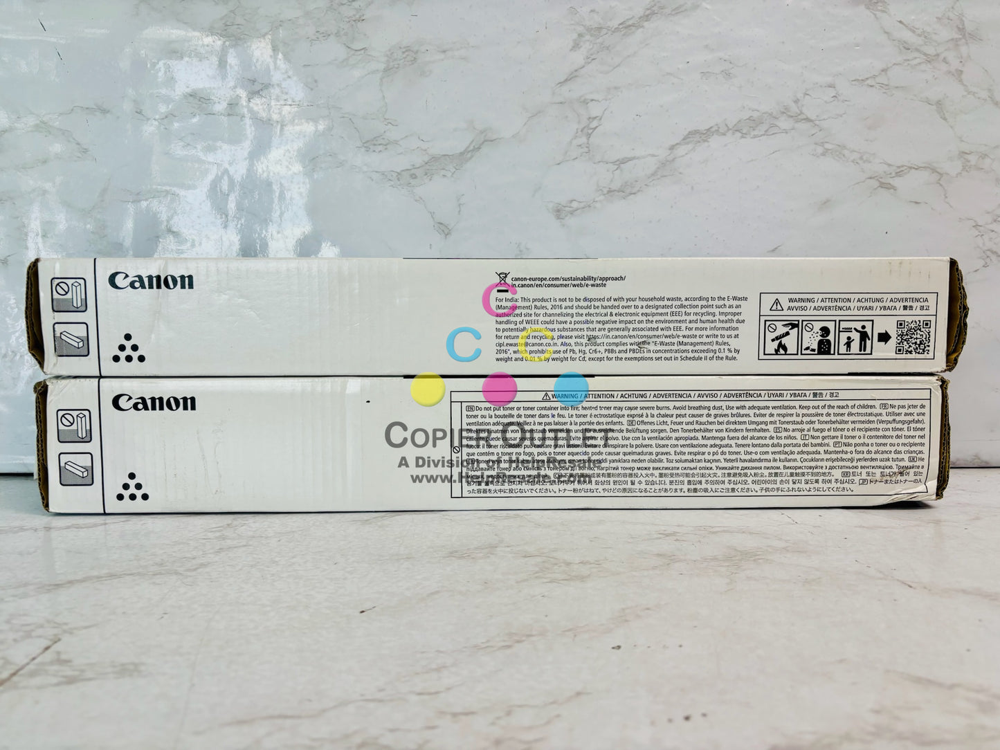 2 Open Genuine Canon iR Advance C5840i, C5850i Cyan & Black Toner GPR61, GPR-61