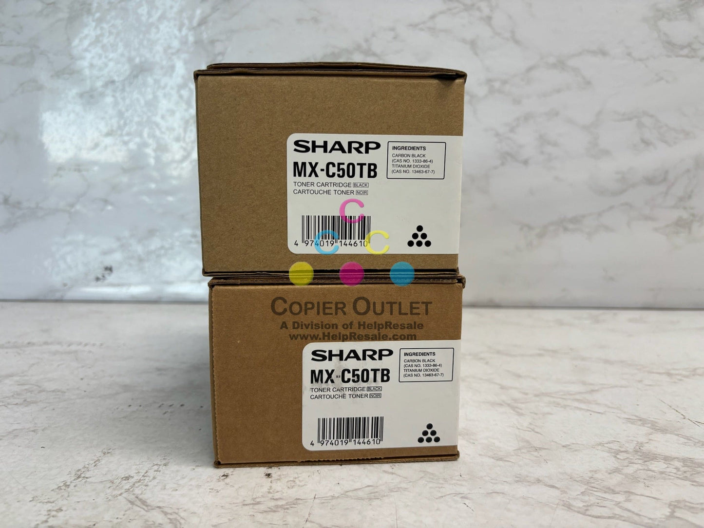 2 New Genuine Sharp MX-C407F,MX-C507F Black Toners MX-C50TB