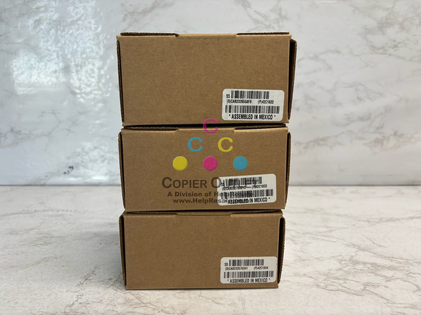 3 New Genuine Sharp MX-C357F,MX-C407P MX-C35T CMY Toners