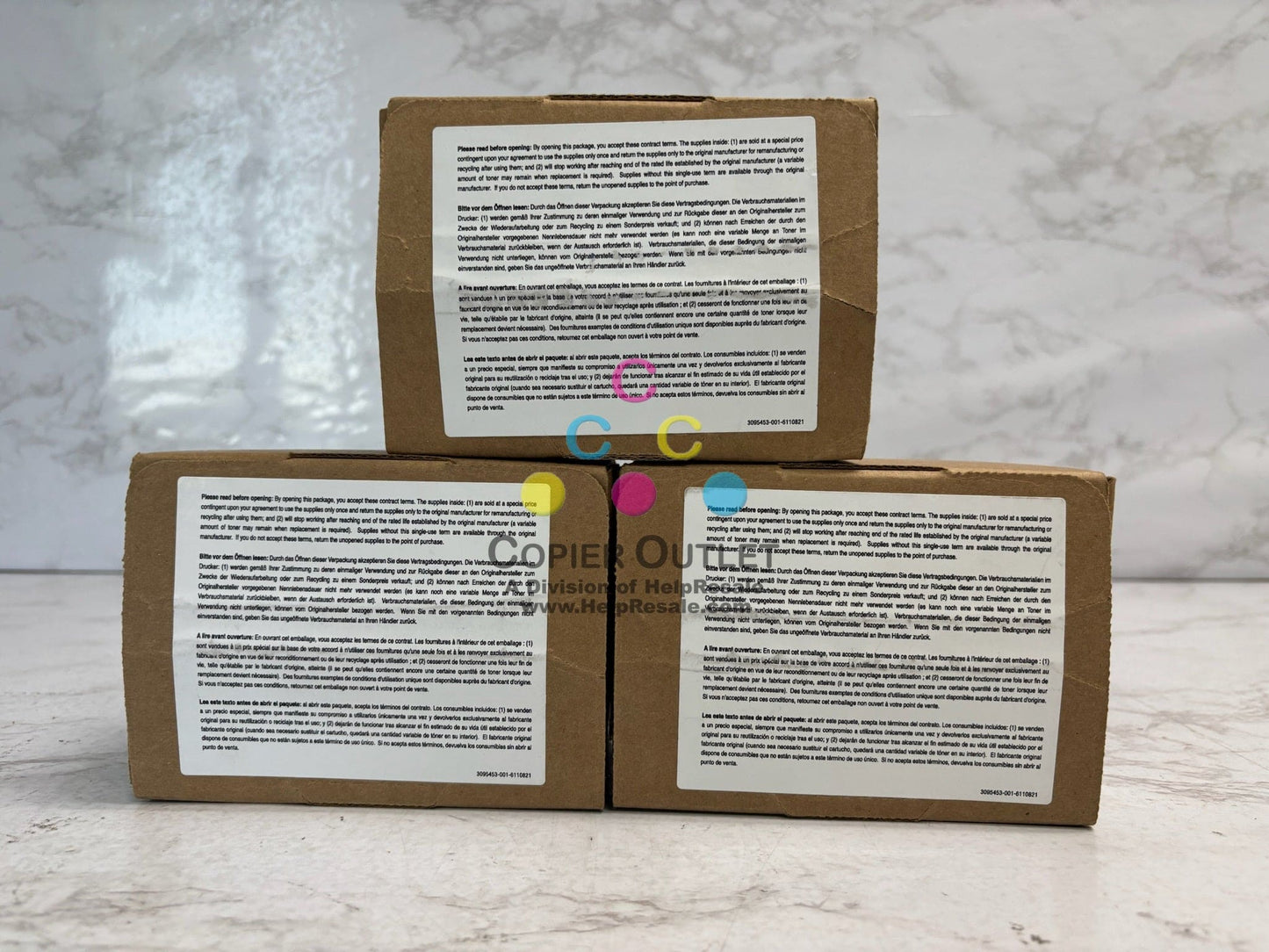 3 New Genuine Sharp MX-C357F,MX-C407P MX-C35T CMY Toners