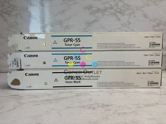 3 Open OEM Canon iRADV C5535,C5540,C5550,C5560,C5750 GPR-55, GPR55 CCK Toners