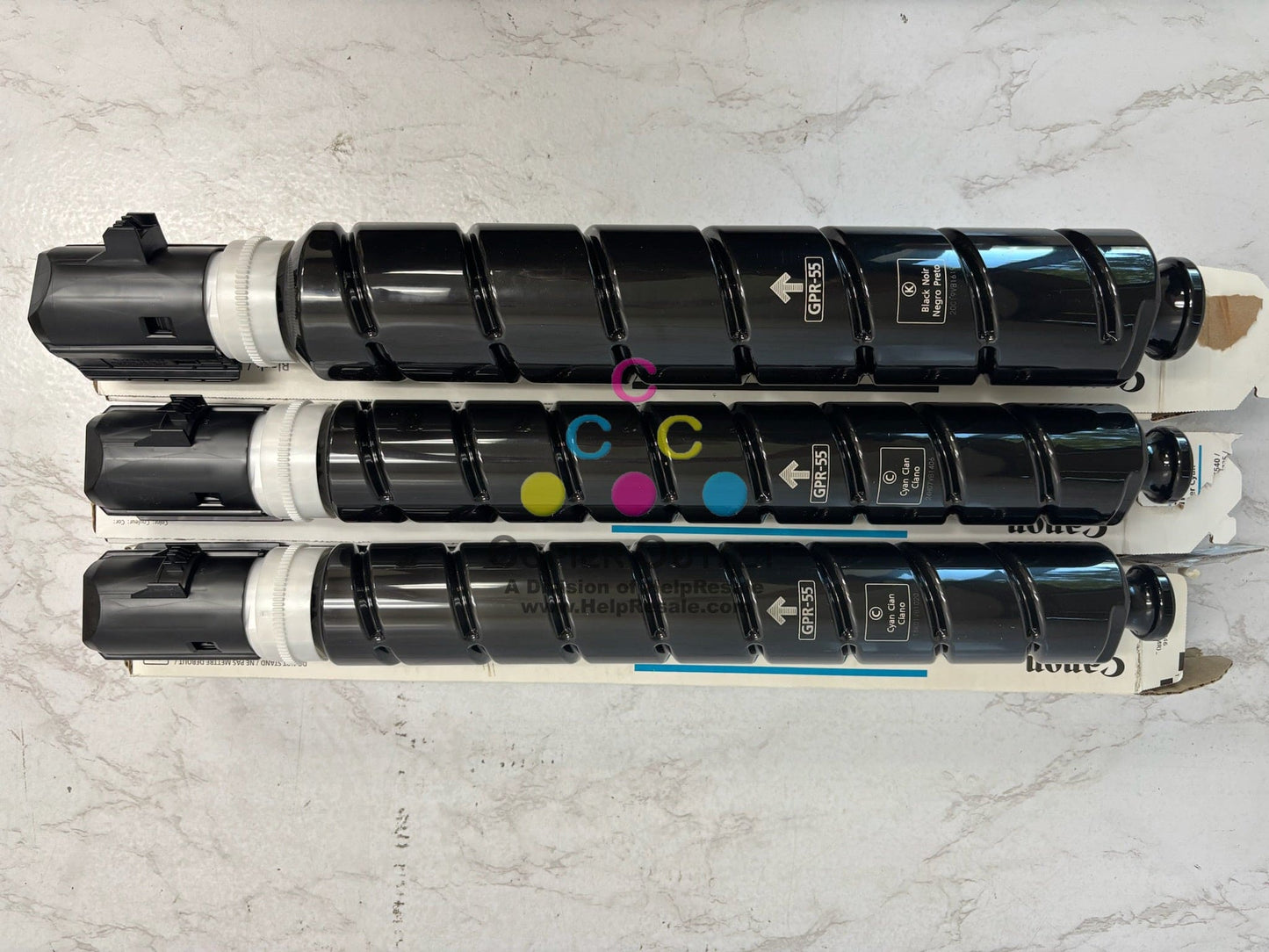 3 Open OEM Canon iRADV C5535,C5540,C5550,C5560,C5750 GPR-55, GPR55 CCK Toners