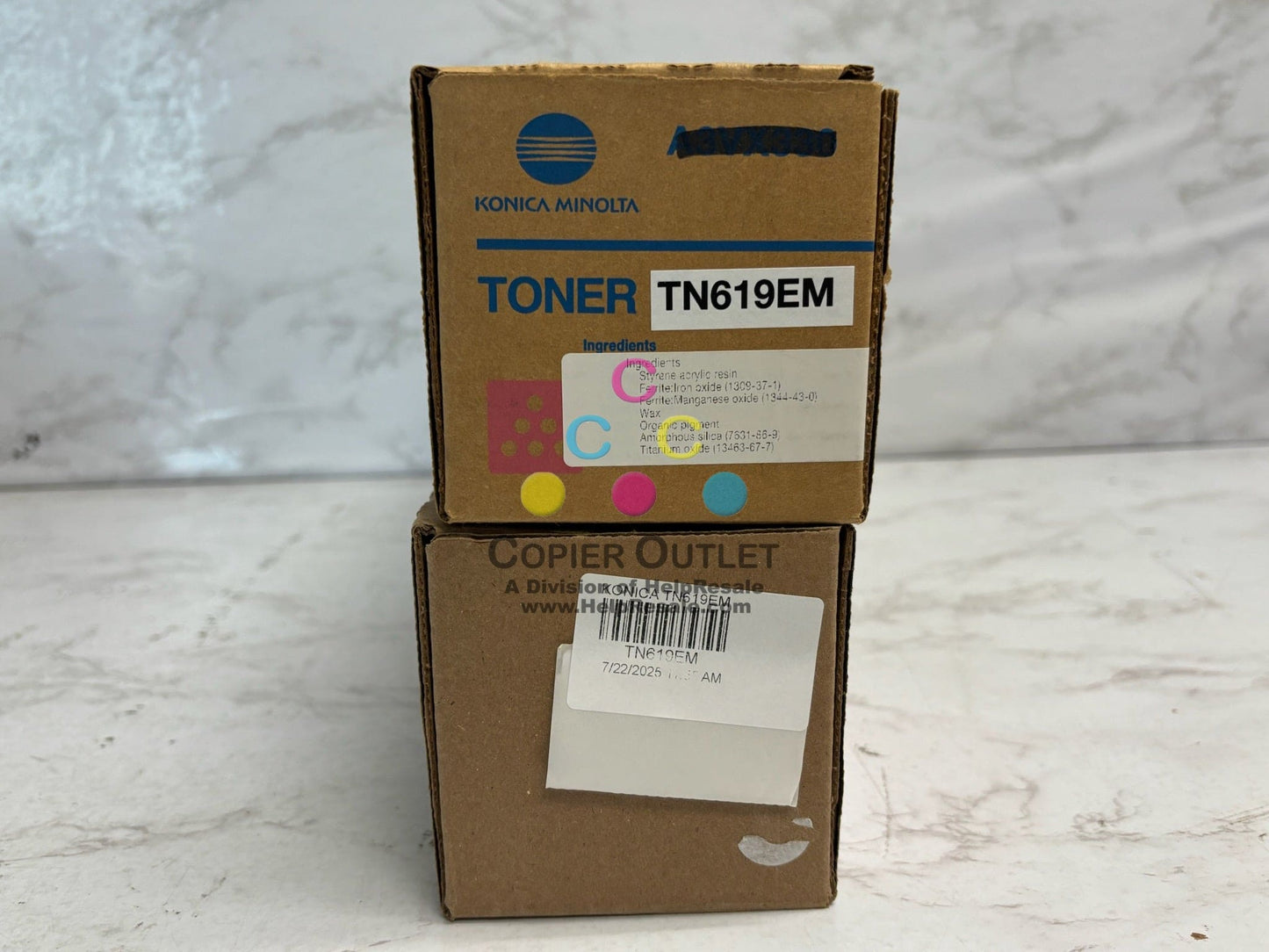 2 Genuine Konica Minolta C2070,C3070,C3080 Magenta Toners TN619EM (TN619M)