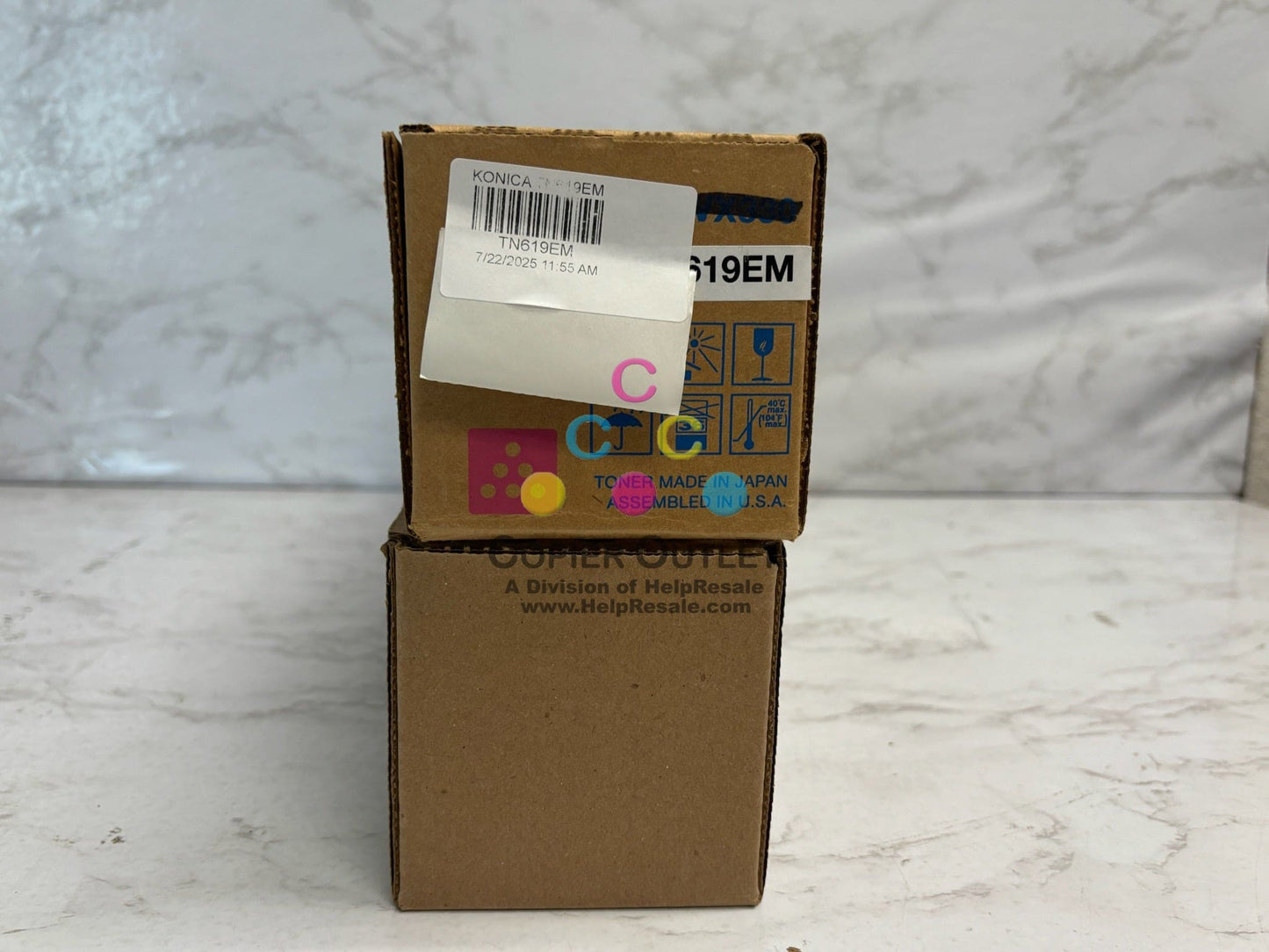 2 Genuine Konica Minolta C2070,C3070,C3080 Magenta Toners TN619EM (TN619M)