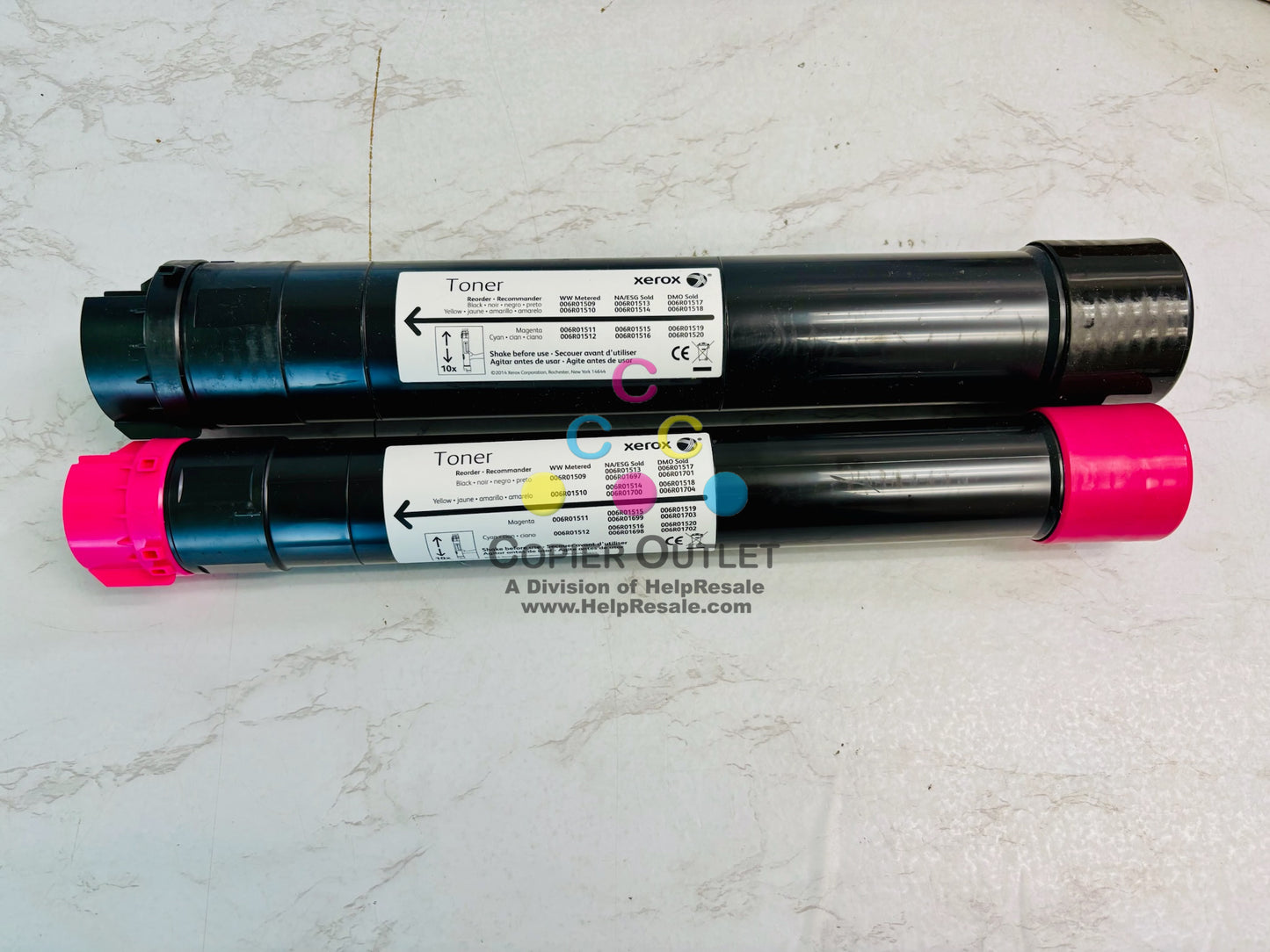 4 Open OEM Xerox WC7525,7545 Cyan, Magenta, Yellow & Black Toner 006R01513,14,15,16